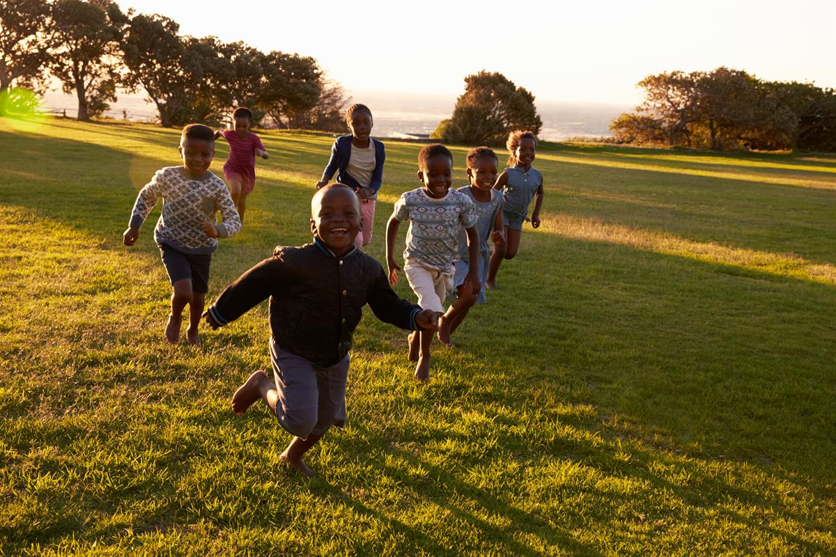 Children playing outdoors